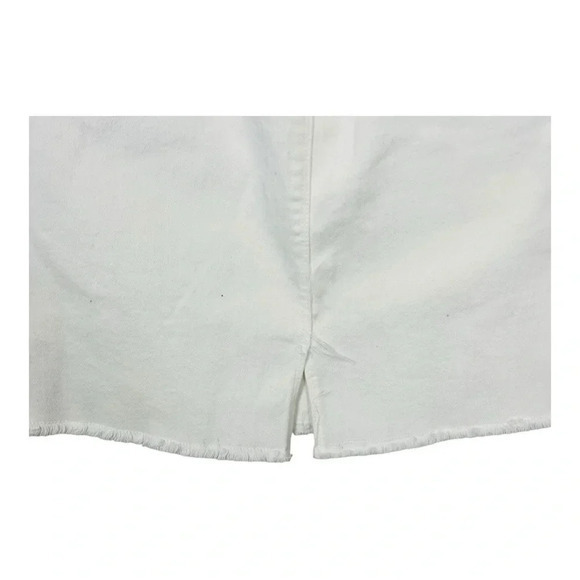 a loves a White Denim Mini Skirt‎ Lightly Distressed Pockets Women Size 29 - Picture 5 of 9